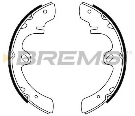 BREMSI GF0847 Ремкомплект барабанных колодок BREMSI 