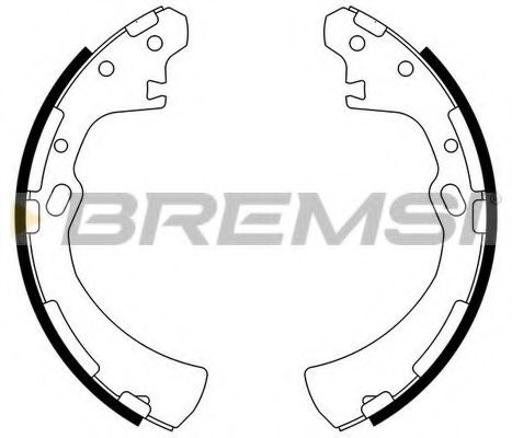 BREMSI GF0849 Ремкомплект барабанных колодок BREMSI 