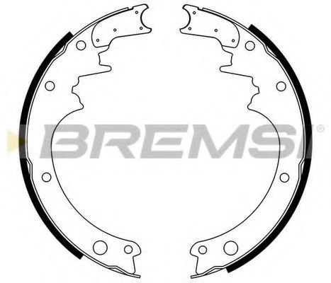 BREMSI GF0850 Ремкомплект барабанных колодок BREMSI 