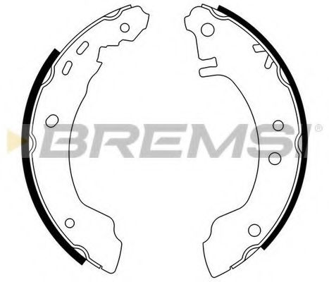 BREMSI GF0854 Ремкомплект барабанных колодок BREMSI 