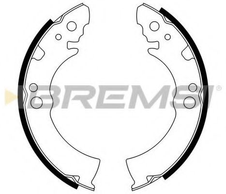 BREMSI GF0855 Ремкомплект барабанных колодок BREMSI 