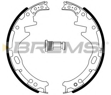 BREMSI GF0857 Ремкомплект барабанных колодок BREMSI 