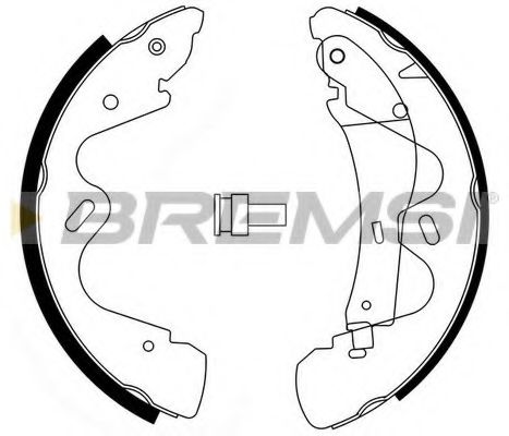 BREMSI GF0865 Ремкомплект барабанных колодок BREMSI 