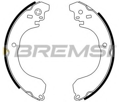 BREMSI GF0871 Ремкомплект барабанных колодок для CHRYSLER SEBRING