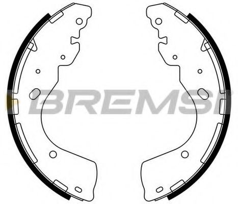 BREMSI GF0877 Ремкомплект барабанных колодок BREMSI 