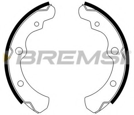 BREMSI GF0881 Ремкомплект барабанных колодок BREMSI 