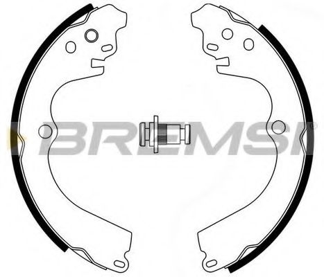 BREMSI GF0884 Ремкомплект барабанных колодок BREMSI 