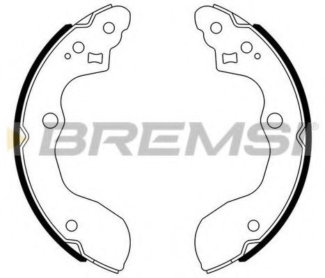 BREMSI GF0926 Ремкомплект барабанных колодок BREMSI для FIAT