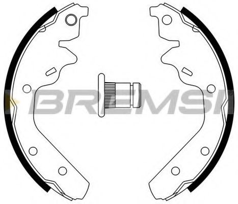 BREMSI GF4519 Тормозные колодки барабанные BREMSI для CHRYSLER