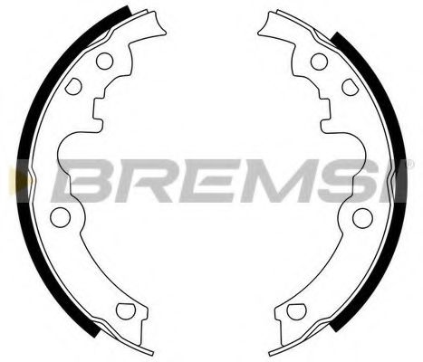 BREMSI GF4553 Ремкомплект барабанных колодок BREMSI для CHEVROLET