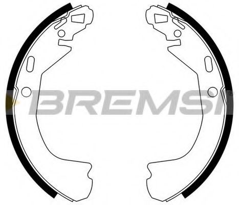 BREMSI GF4636 Ремкомплект барабанных колодок BREMSI для CHEVROLET
