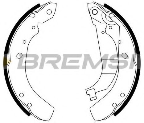 BREMSI GF4657 Тормозные колодки барабанные BREMSI для CHRYSLER