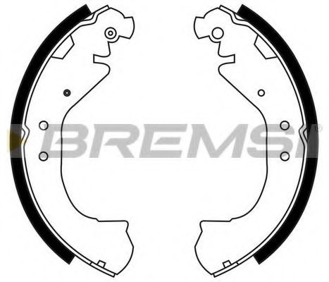BREMSI GF4675 Ремкомплект барабанных колодок BREMSI для CHEVROLET