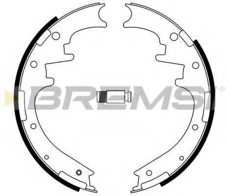 BREMSI GF4705 Ремкомплект барабанных колодок для FORD RANGER