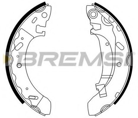 BREMSI GF4716 Тормозные колодки барабанные BREMSI для CHRYSLER