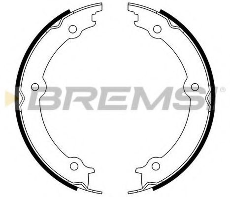 BREMSI GF4908 Ремкомплект барабанных колодок для HUMMER