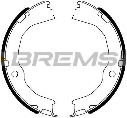 BREMSI GF4972 Ремкомплект барабанных колодок BREMSI для CHEVROLET