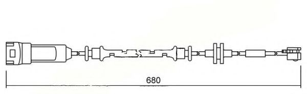 BREMSI WI0604 Датчик износа тормозных колодок для CHEVROLET