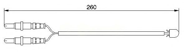 BREMSI WI0654 Датчик износа тормозных колодок для PEUGEOT