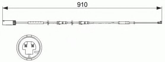 BREMSI WI0698 Датчик износа тормозных колодок для MINI
