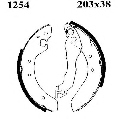 BSF 01254 Ремкомплект барабанных колодок BSF 