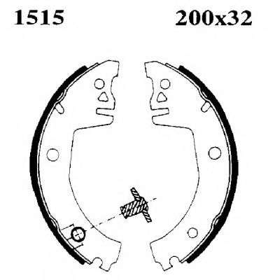 BSF 01515 Ремкомплект барабанных колодок для SKODA