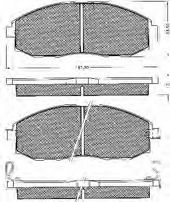 BSF 10767 Тормозные колодки для HYUNDAI PORTER