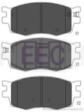 EEC BRP1491 Тормозные колодки EEC для HYUNDAI