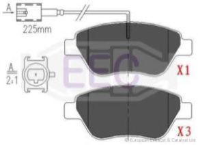 EEC BRP1549 Тормозные колодки EEC для FIAT