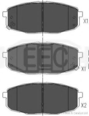 EEC BRP1555 Тормозные колодки EEC для HYUNDAI