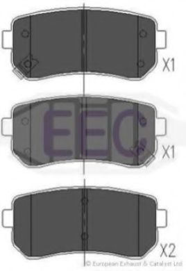 EEC BRP1563 Тормозные колодки EEC для HYUNDAI