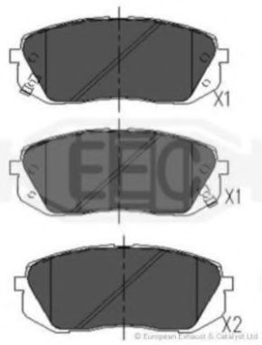 EEC BRP1860 Тормозные колодки EEC для HYUNDAI