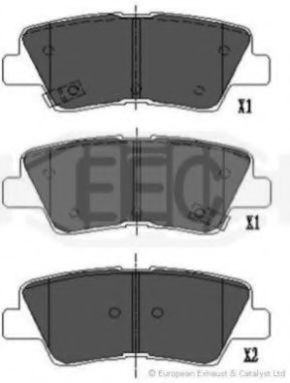 EEC BRP3001 Тормозные колодки EEC для HYUNDAI