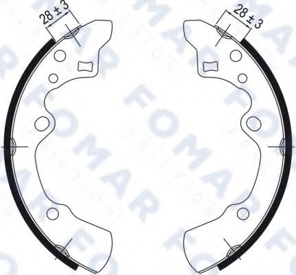 FOMAR Friction FO0525 Ремкомплект барабанных колодок FOMAR FRICTION 