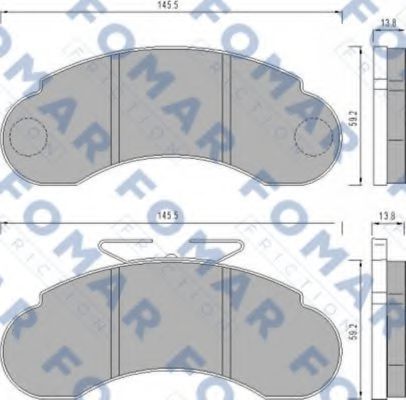 FOMAR Friction FO458581 Тормозные колодки для MERCEDES-BENZ 100