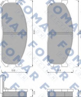 FOMAR Friction FO462881 Тормозные колодки для KIA K2500