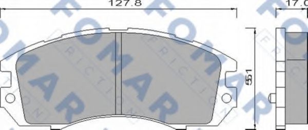 FOMAR Friction FO464181 Тормозные колодки FOMAR FRICTION для SUBARU