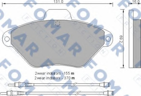 FOMAR Friction FO592581 Тормозные колодки FOMAR FRICTION для CITROEN