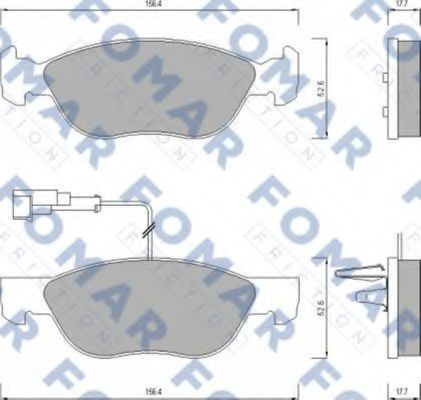 FOMAR Friction FO635081 Тормозные колодки FOMAR FRICTION для ALFA ROMEO