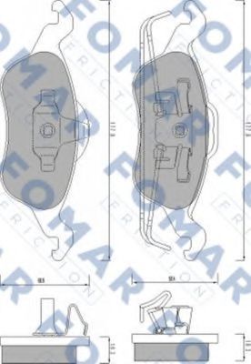 FOMAR Friction FO668881 Тормозные колодки FOMAR FRICTION для FORD