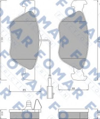 FOMAR Friction FO672881 Тормозные колодки FOMAR FRICTION для ALFA ROMEO