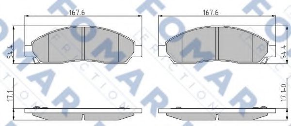 FOMAR Friction FO873381 Тормозные колодки FOMAR FRICTION для ISUZU