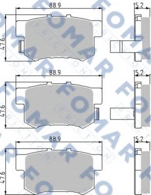 FOMAR Friction FO933281 Тормозные колодки FOMAR FRICTION для HONDA ODYSSEY