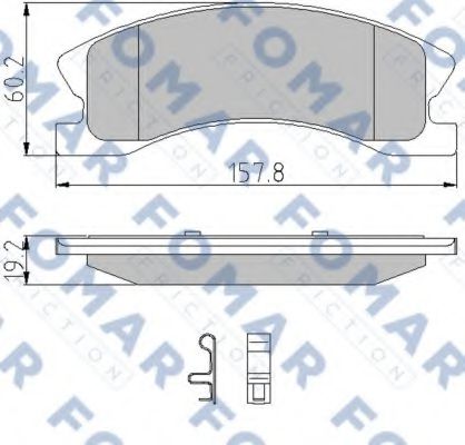 FOMAR Friction FO937581 Тормозные колодки FOMAR FRICTION для JEEP