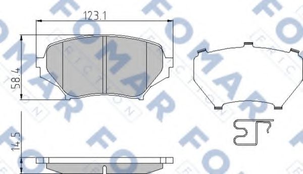 FOMAR Friction FO948681 Тормозные колодки FOMAR FRICTION для MAZDA