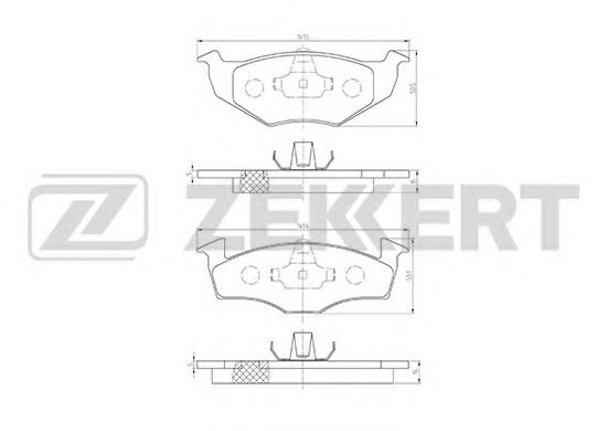 ZEKKERT BS1011 Тормозные колодки ZEKKERT для SEAT