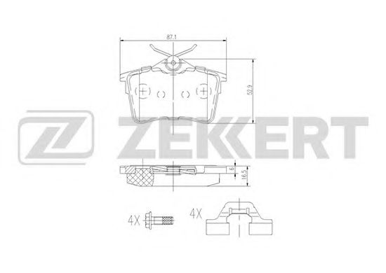 ZEKKERT BS1012 Тормозные колодки ZEKKERT 