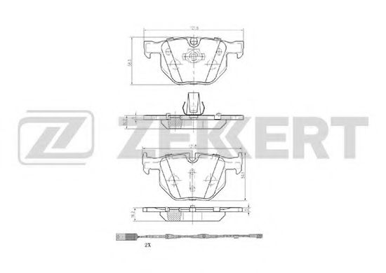 ZEKKERT BS1017 Тормозные колодки ZEKKERT для BMW