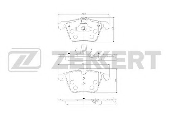ZEKKERT BS1031 Тормозные колодки ZEKKERT для VOLVO V60