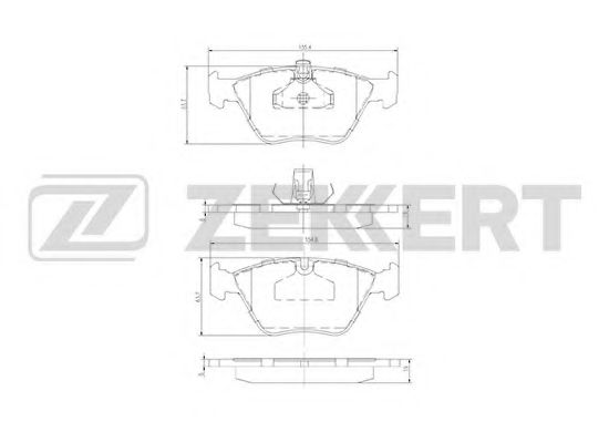 ZEKKERT BS1102 Тормозные колодки ZEKKERT для BMW